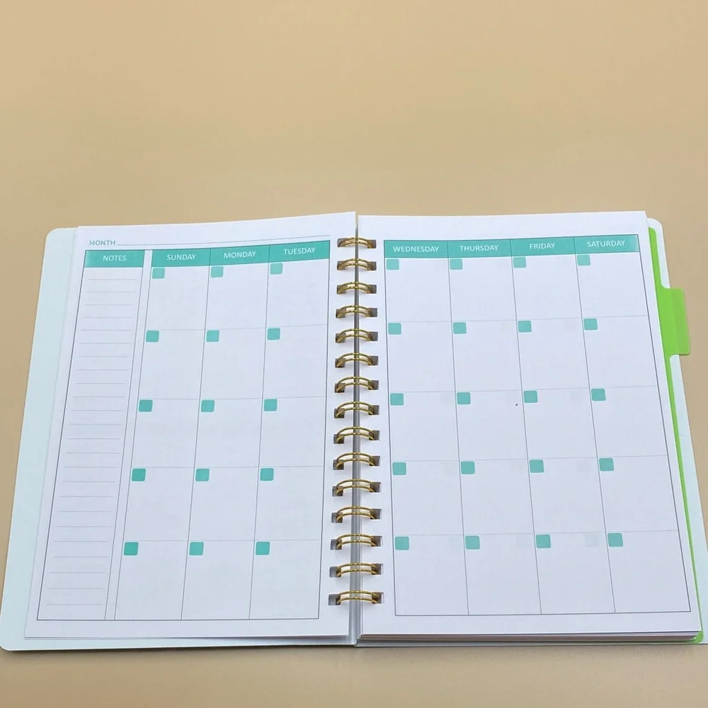 Green Gradient Weekly Planner undated